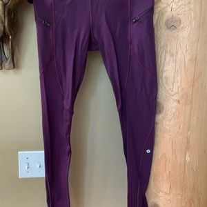 LuLu Lemon Eggplant/ Purple leggings